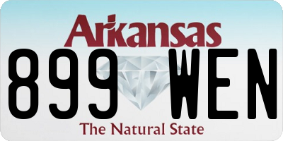 AR license plate 899WEN