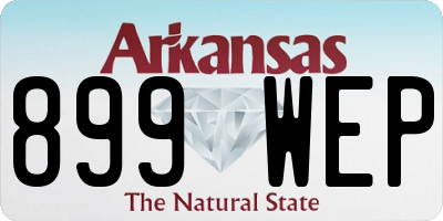 AR license plate 899WEP