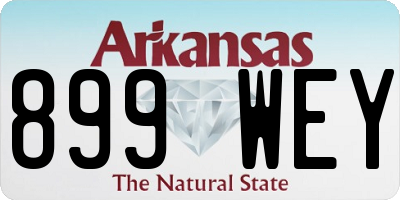AR license plate 899WEY