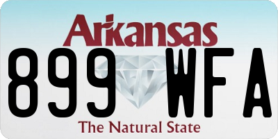 AR license plate 899WFA