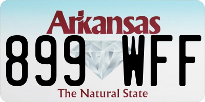 AR license plate 899WFF