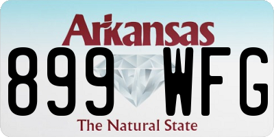AR license plate 899WFG