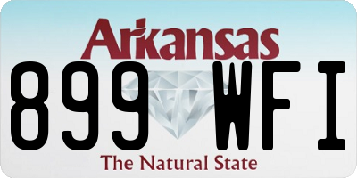 AR license plate 899WFI