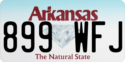 AR license plate 899WFJ