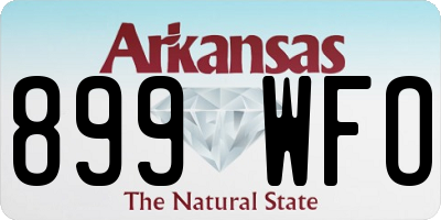 AR license plate 899WFO