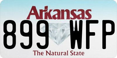 AR license plate 899WFP