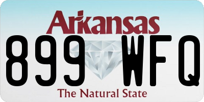 AR license plate 899WFQ