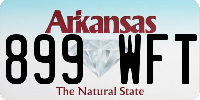 AR license plate 899WFT