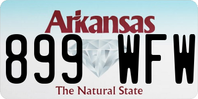 AR license plate 899WFW