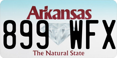 AR license plate 899WFX