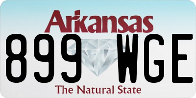 AR license plate 899WGE
