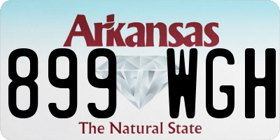 AR license plate 899WGH