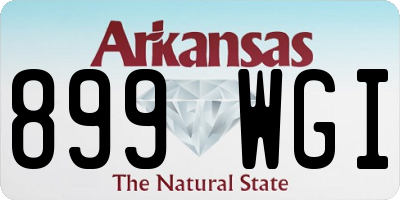 AR license plate 899WGI