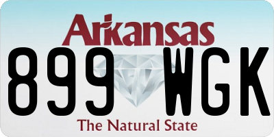 AR license plate 899WGK