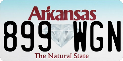 AR license plate 899WGN