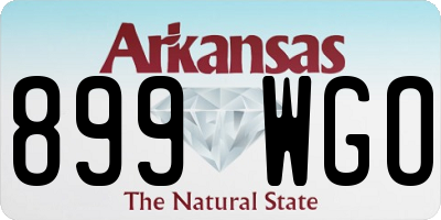 AR license plate 899WGO