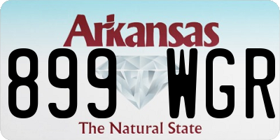 AR license plate 899WGR