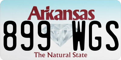AR license plate 899WGS