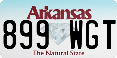 AR license plate 899WGT