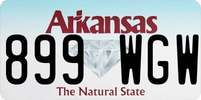 AR license plate 899WGW
