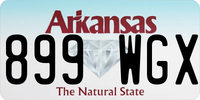 AR license plate 899WGX