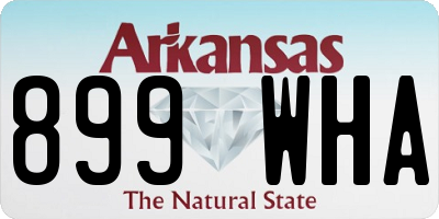 AR license plate 899WHA