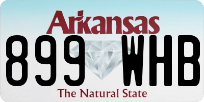 AR license plate 899WHB