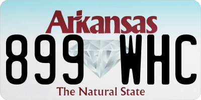 AR license plate 899WHC