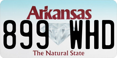 AR license plate 899WHD