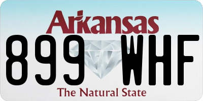 AR license plate 899WHF