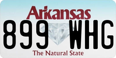 AR license plate 899WHG