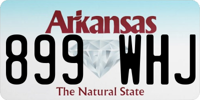 AR license plate 899WHJ