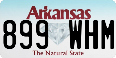AR license plate 899WHM
