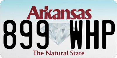 AR license plate 899WHP