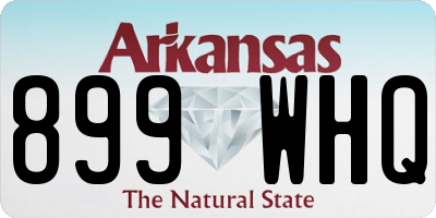 AR license plate 899WHQ