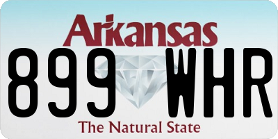 AR license plate 899WHR