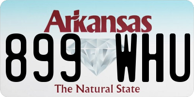 AR license plate 899WHU
