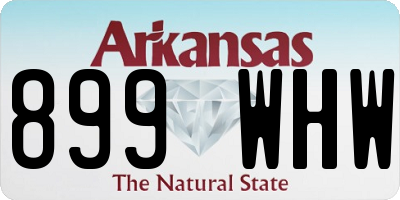 AR license plate 899WHW