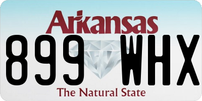 AR license plate 899WHX