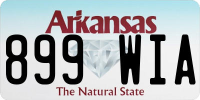 AR license plate 899WIA