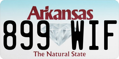AR license plate 899WIF