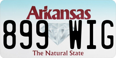 AR license plate 899WIG