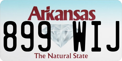 AR license plate 899WIJ