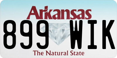 AR license plate 899WIK