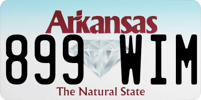 AR license plate 899WIM