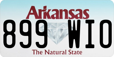 AR license plate 899WIO