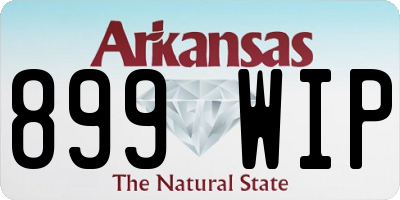 AR license plate 899WIP