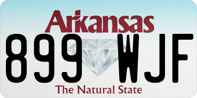 AR license plate 899WJF
