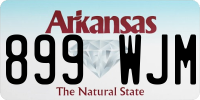 AR license plate 899WJM