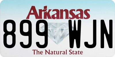 AR license plate 899WJN